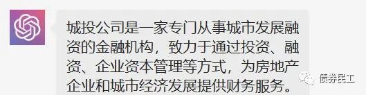 和ChatGPT聊聊城投公司！