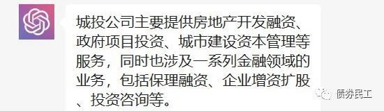 和ChatGPT聊聊城投公司！