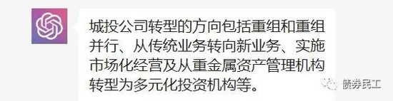 和ChatGPT聊聊城投公司！